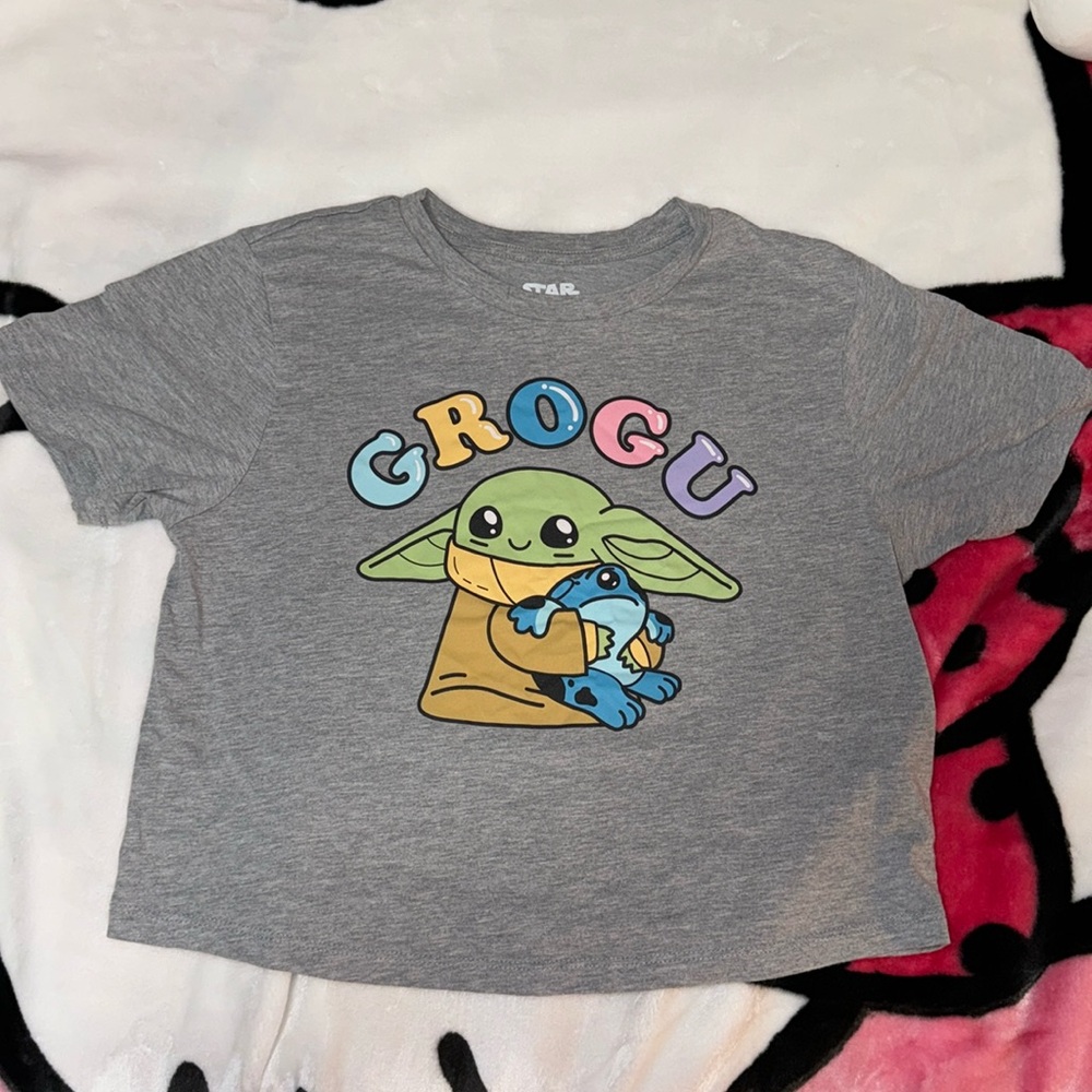 The Mandalorian Grogu Cute Frog Graphic Tee